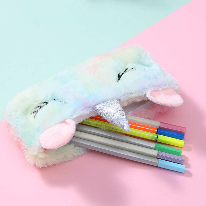 Unicorn Plush Stationery Case