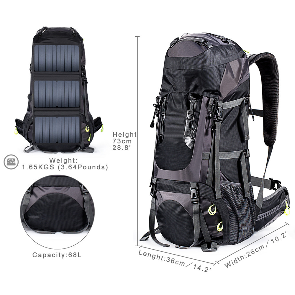 Solar Charged Hiking Backpack