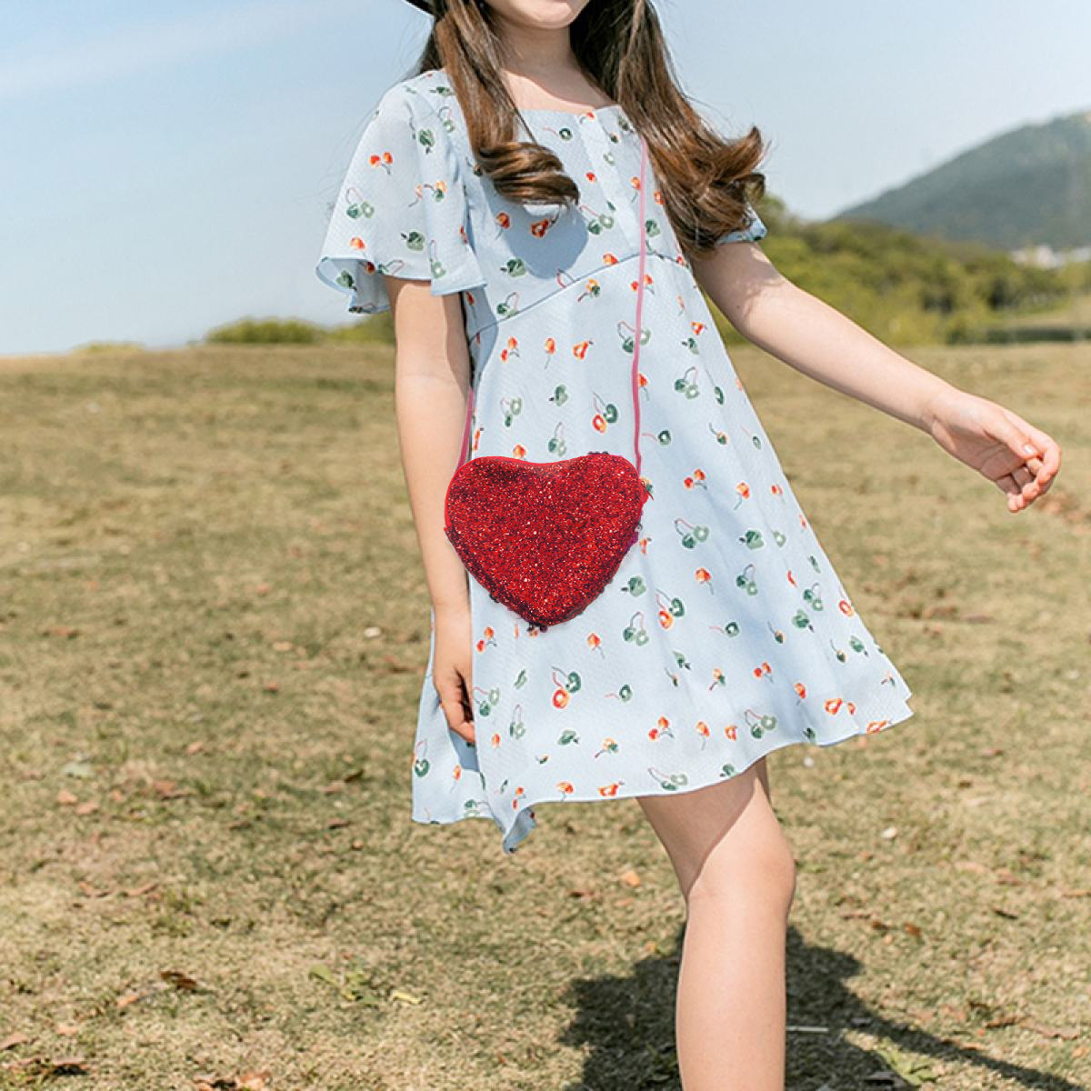 Kids Heart Messenger Bag