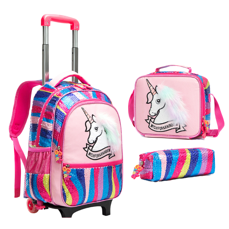 Detachable Trolley School Bags