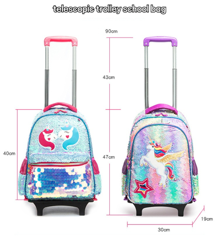 Detachable Trolley School Bags