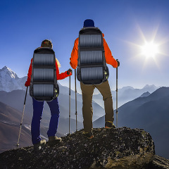 Solar Charged Hiking Backpack
