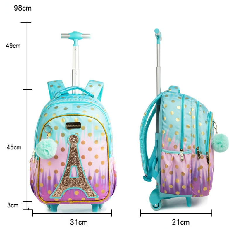 Rolling Backpack with Wheels