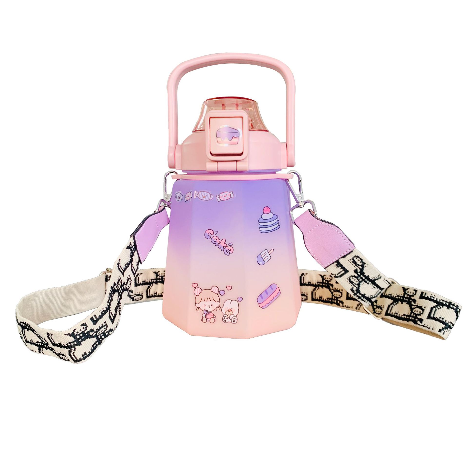 Frosted Gradient Potbelly Cup Bottle