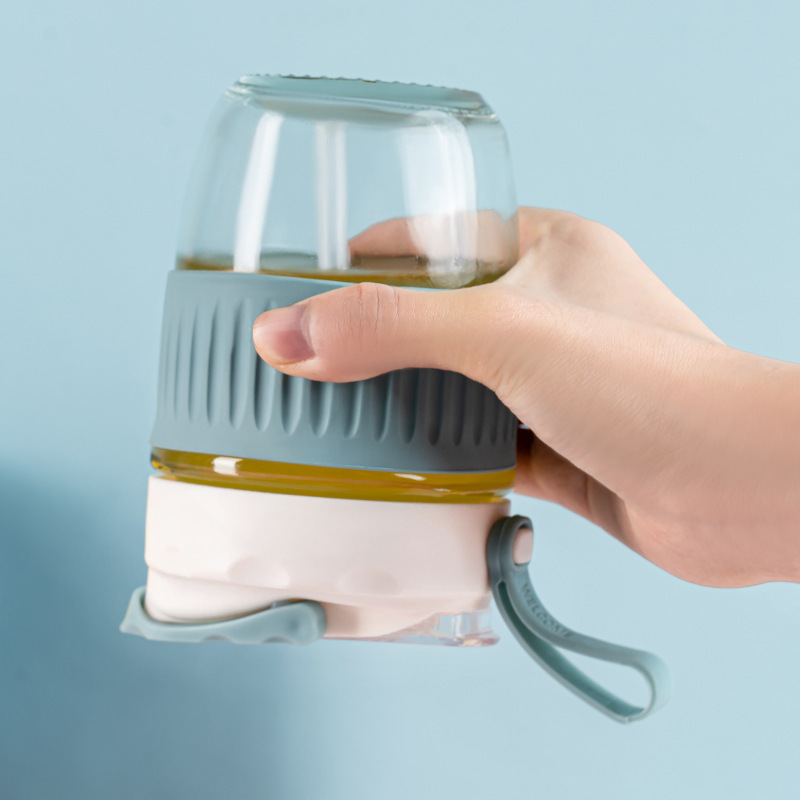 11 oz Lock Cup Glass Water Bottle