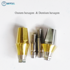 Stock implant abutment compatible to Dentium Osstem implant