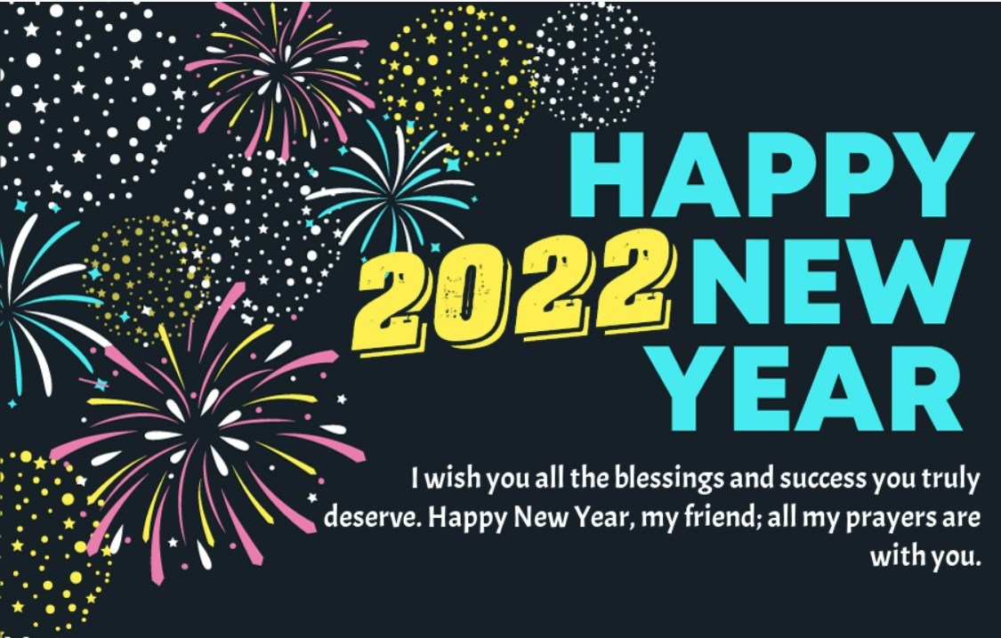 Felices fiestas y mejores deseos en el nuevo año 2022