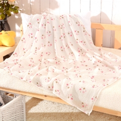 2 Layers 100% Cotton Baby Muslin Swaddle Blanket