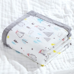 6 Layers 100% Cotton Baby Muslin Swaddle Blanket
