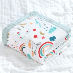 6 Layers 100% Cotton Baby Muslin Swaddle Blanket