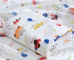 2 Layers 70% Bamboo 30% Cotton Baby Muslin Swaddle Blanket
