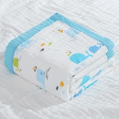 6 Layers 100% Cotton Baby Muslin Swaddle Blanket
