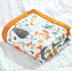 6 Layers 100% Cotton Baby Muslin Swaddle Blanket