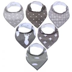 Cotton Fleece Baby Bandana Bibs