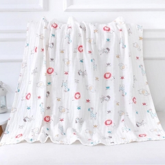 6 Layers 100% Cotton Baby Muslin Swaddle Blanket