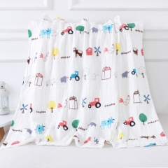 6 Layers 100% Cotton Baby Muslin Swaddle Blanket