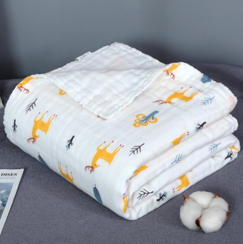 6 Layers 100% Cotton Baby Muslin Swaddle Blanket