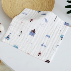 6 Layers 100% Cotton Baby Muslin Washcloths