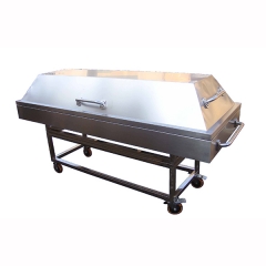 Stainless steel corpse delivery trolley dead body transport trolley YSTSC-2D