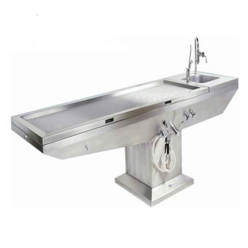 YSJP-02A 304 stainless steel dissecting morgue autopsy table with water tank