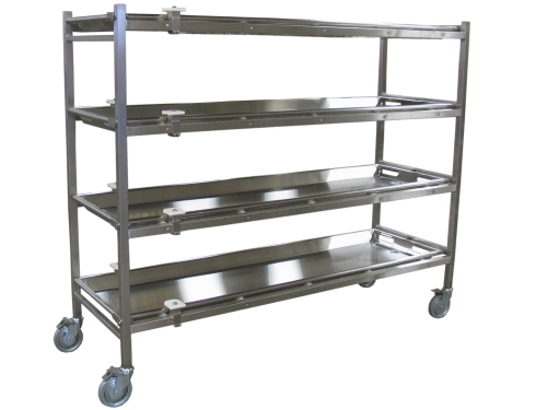 YSCFJ-04 Mobile mortuary cadaver storage rack with wheels