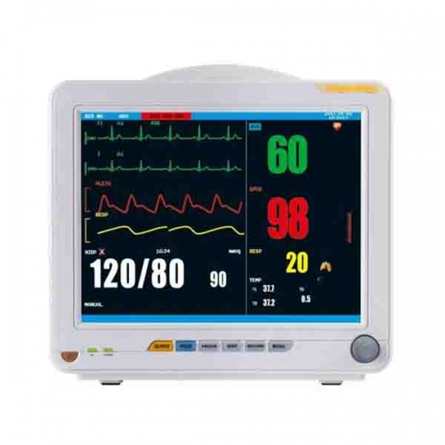 YSPM80G portátil junto al dispositivo de monitores de signos vitales del paciente