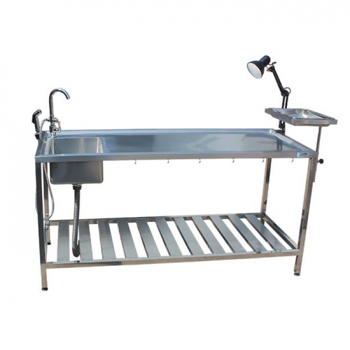 YSVET1600 Veterinary dissecting table Animal autopsy table Pet dissection table with sink