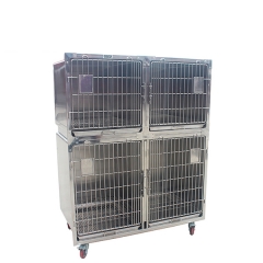 YSVET1220 four cages Veterinary cages Veterinary two-layer cages with 304 Stainless Steel
