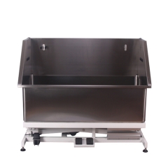 YSBTS-138E Veterinary Stainless steel walk-in tub electric elevated raised grate puppy raiser tub