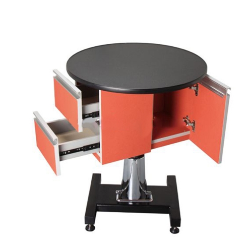 YSFT-805C Animal Cleaning Equipment Round Hydraulic with Cabinet Grooming Table