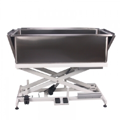 YSBTS-138E Veterinary Stainless steel walk-in tub electric elevated raised grate puppy raiser tub