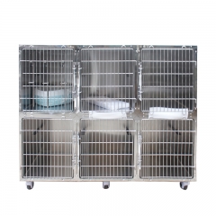 Veterinary Cage Cat/Dog Stainless steel Pet Combination Cage