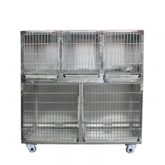 Vet Stainless Cage Dog Cage Banks Stainless Kennel Combination Cage Banks