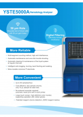 YSTE5000A 5-Diff Автоматический гематологический анализатор Открытая система реагентов Счетчик клеток крови