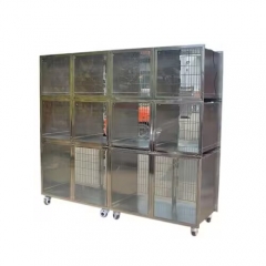 YSVET2440 Veterinary Combination Cage 304 Stainless Steel Animal Display Cage