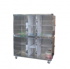 YSVET1500M Veterinary 304 Stainless Steel High End Cat Dog Boarding Cages Vet Acrylic Pet Cage