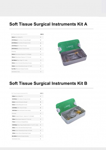 Animal Hospital Soft Tissue Surgical Instruments Kit Surgical Instrument Set YSVET-S01B