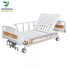 Cama de hospital manual de cinco manivelas YSHB-HN05A