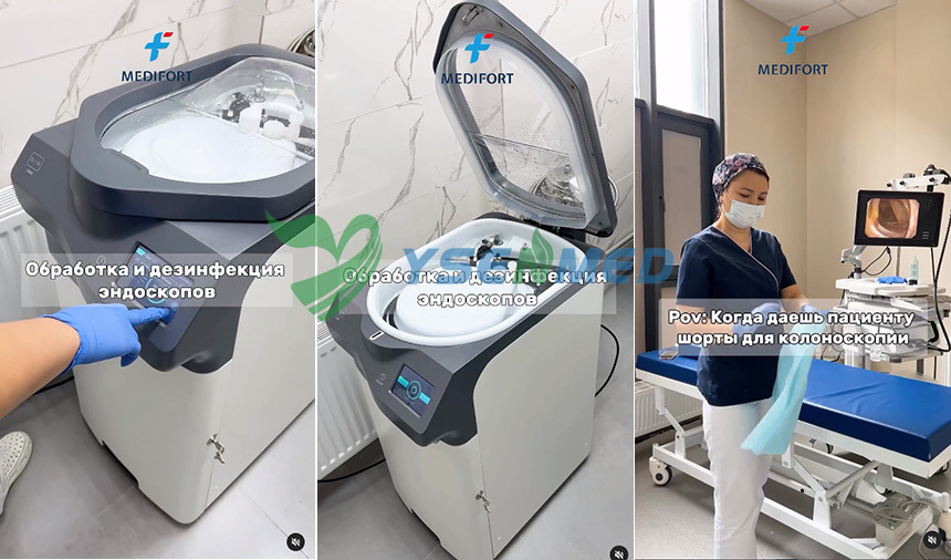 Un médecin kazakh approuve hautement le système d&#39;endoscope vidéo et le laveur-désinfecteur fournis par YSENMED
