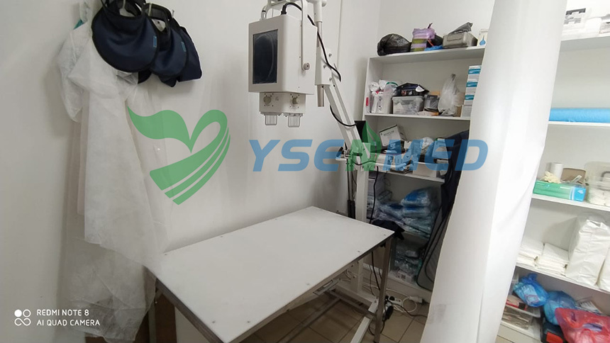 YSENMED YSX056-PE VET portable veterinary DR unit is working well in a vet clinic in Russia.
