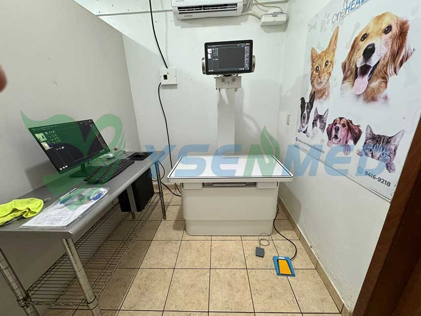 YSENMED YSDR-VET320 veterinary DR system installation completed in a clinic in Honduras