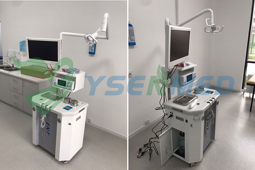 YSENMED YSENT-ETU02C ENT treatment unit set up in a hospital in Kazakhstan