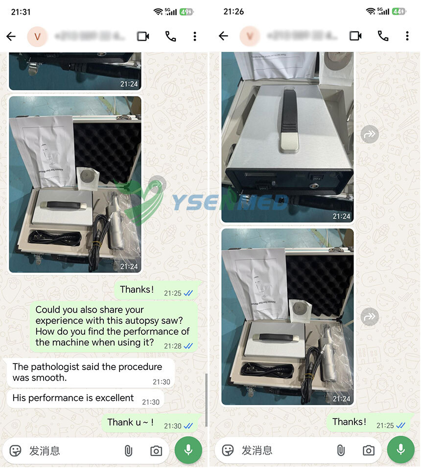 YSENMED Autopsy Saw Delivered to Our Customer in Algeria