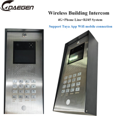 Share to Wireless Intercom video doorphone in 4G+Phone Line+RJ45 System With Monitor Intercom and Unlocking function Doorbell