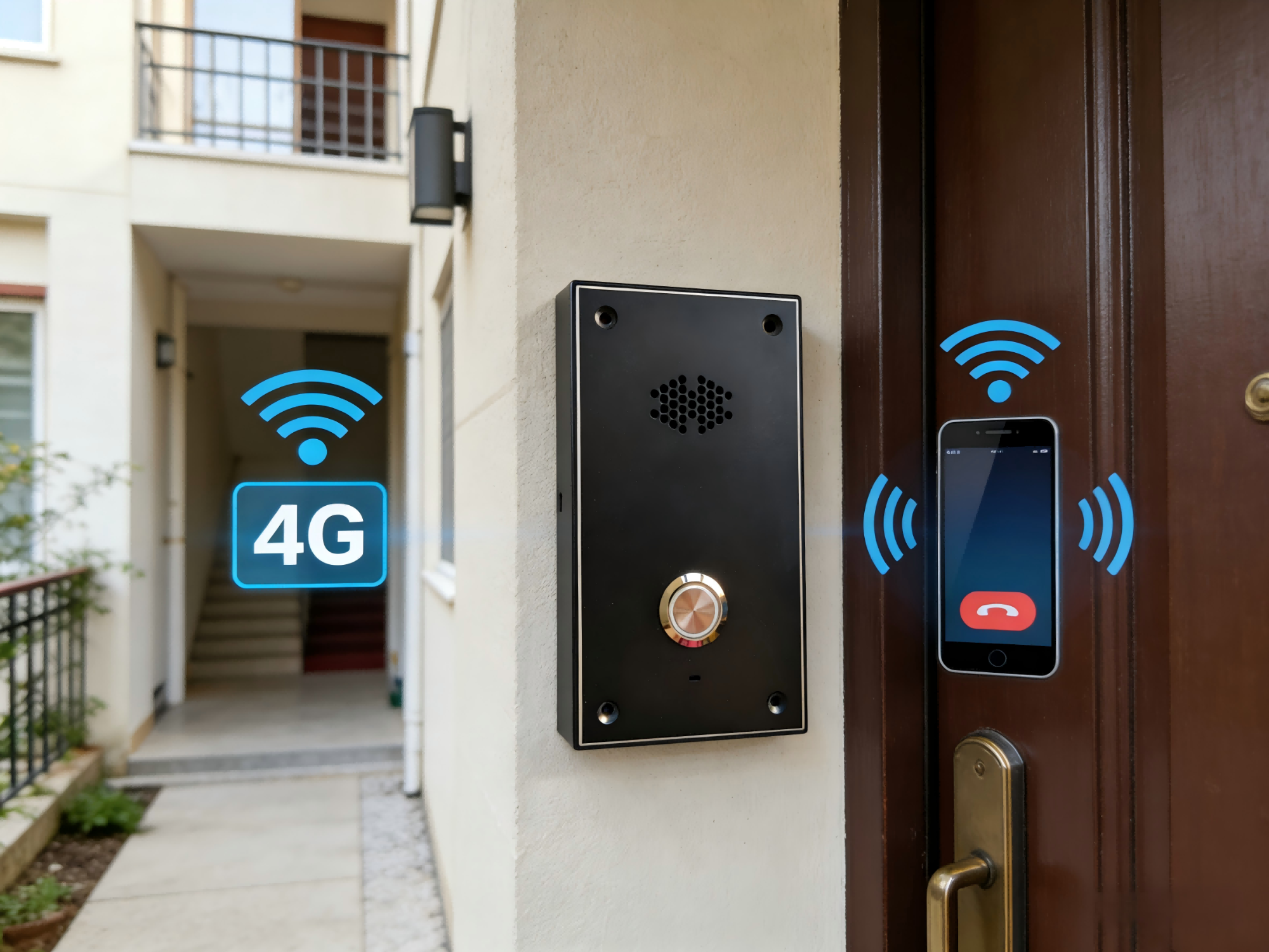 Wireless intercom smart doorbell in GSM system for villa wireless doorbell smart doorbell 4G doorbell