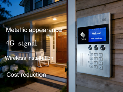 Wireless 4G Audio Doorphone for Building intercom with metal button unlocking by phone