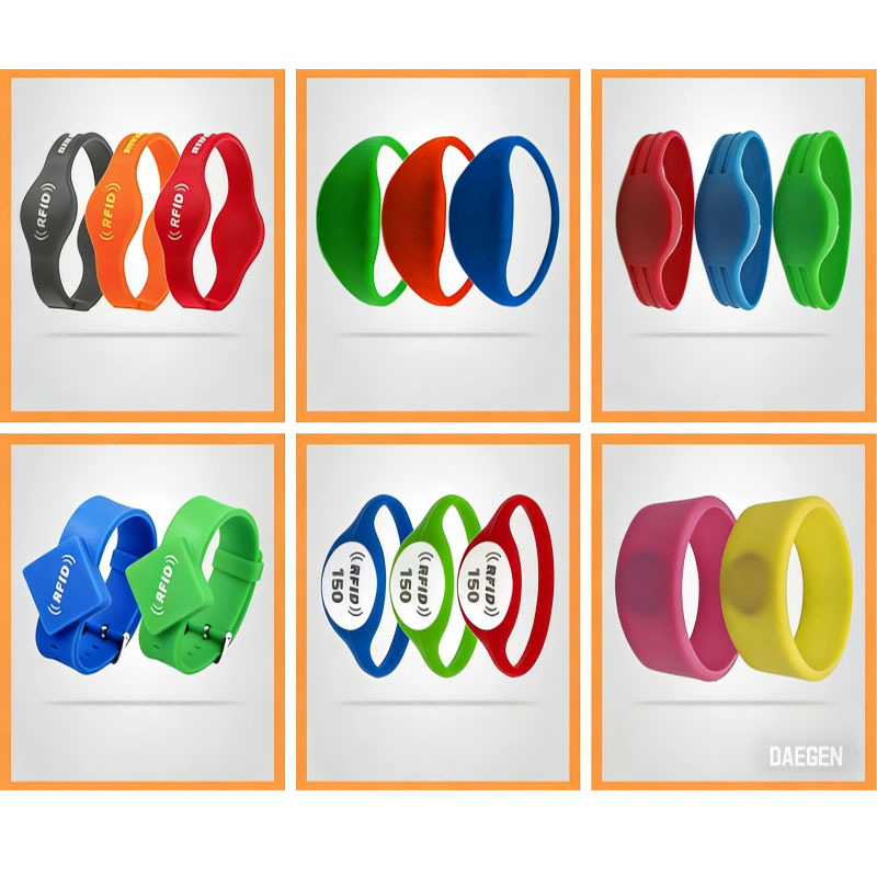 RFID silicone wristband with IC sensor bracelet IC fitness playground locker waterproof wrist tag M1 membership card