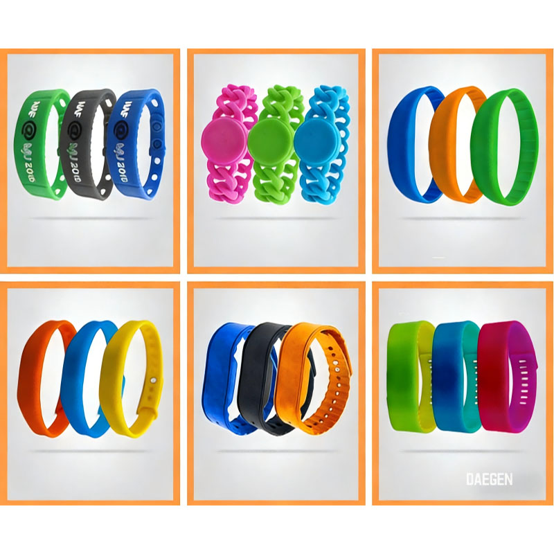 RFID silicone wristband with IC sensor bracelet IC fitness playground locker waterproof wrist tag M1 membership card