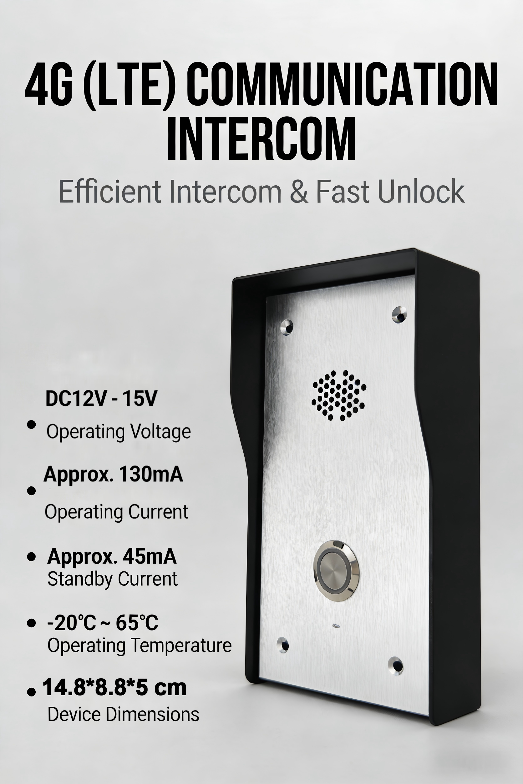 Wireless Smart Doorbell For Villa House 4G Alarm System with Digital Keypad Wireless Home Security