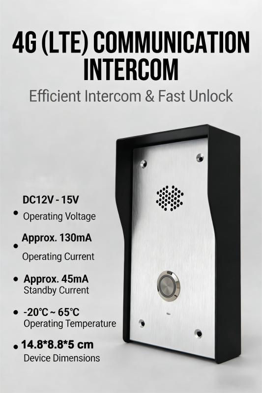 Wireless Smart Doorbell For Villa House 4G Alarm System with Digital Keypad Wireless Home Security